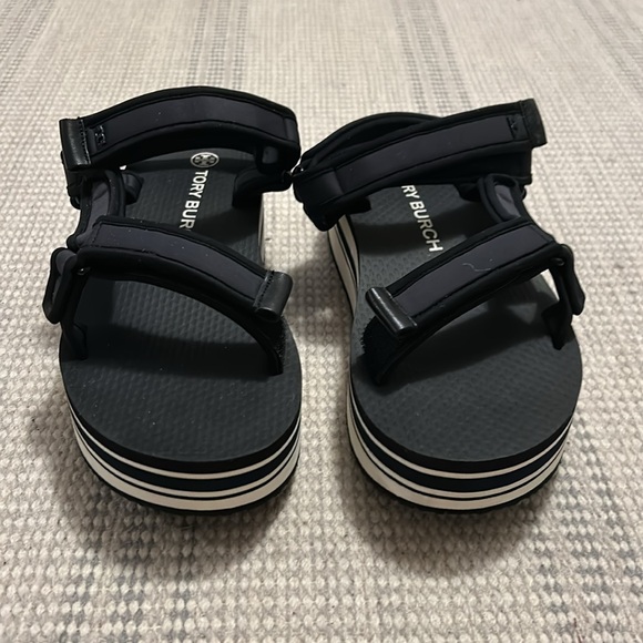 Tory Burch Black Sporty Platform Sandals - Picture 3 of 7